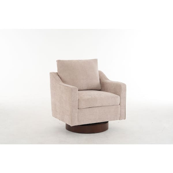 Karl home Khaki Arm Chair with Swivel Base