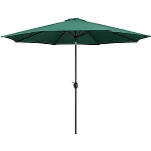 11 ft. Patio Market Umbrella with Push Button Tilt, Crank and Sturdy Ribs