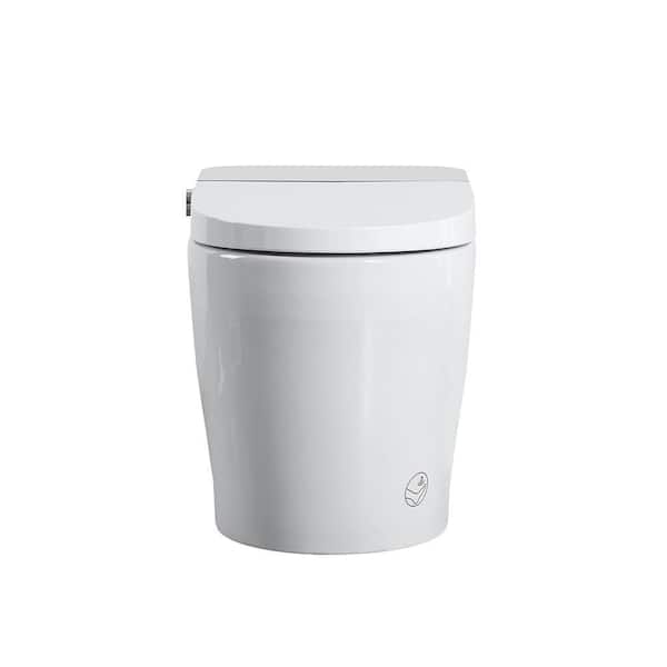 Tankless Elongated Bidet Smart Toilet 1.28GPF in White with Built-in Sensor,Warm Air Dry,Heated Seat,LED Digital Display