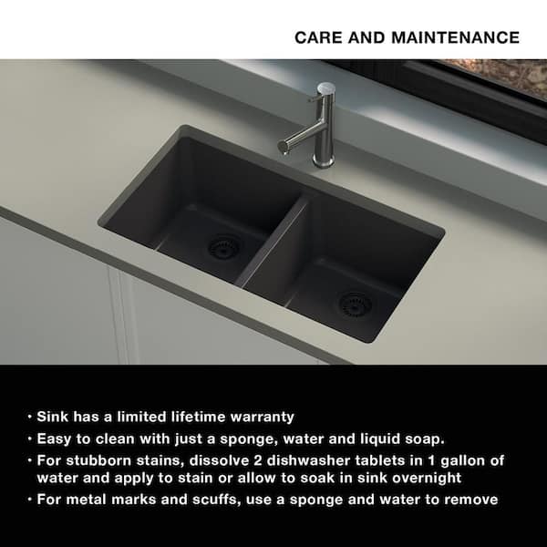 Hope's Perfect Sink Cleaner, Black Granite Composite Sink