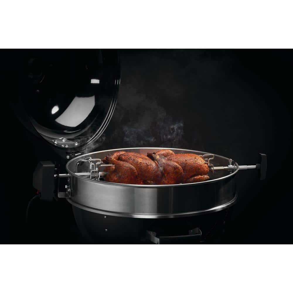 Heavy Duty Stainless Steel Rotisserie Kit for Charcoal Grills