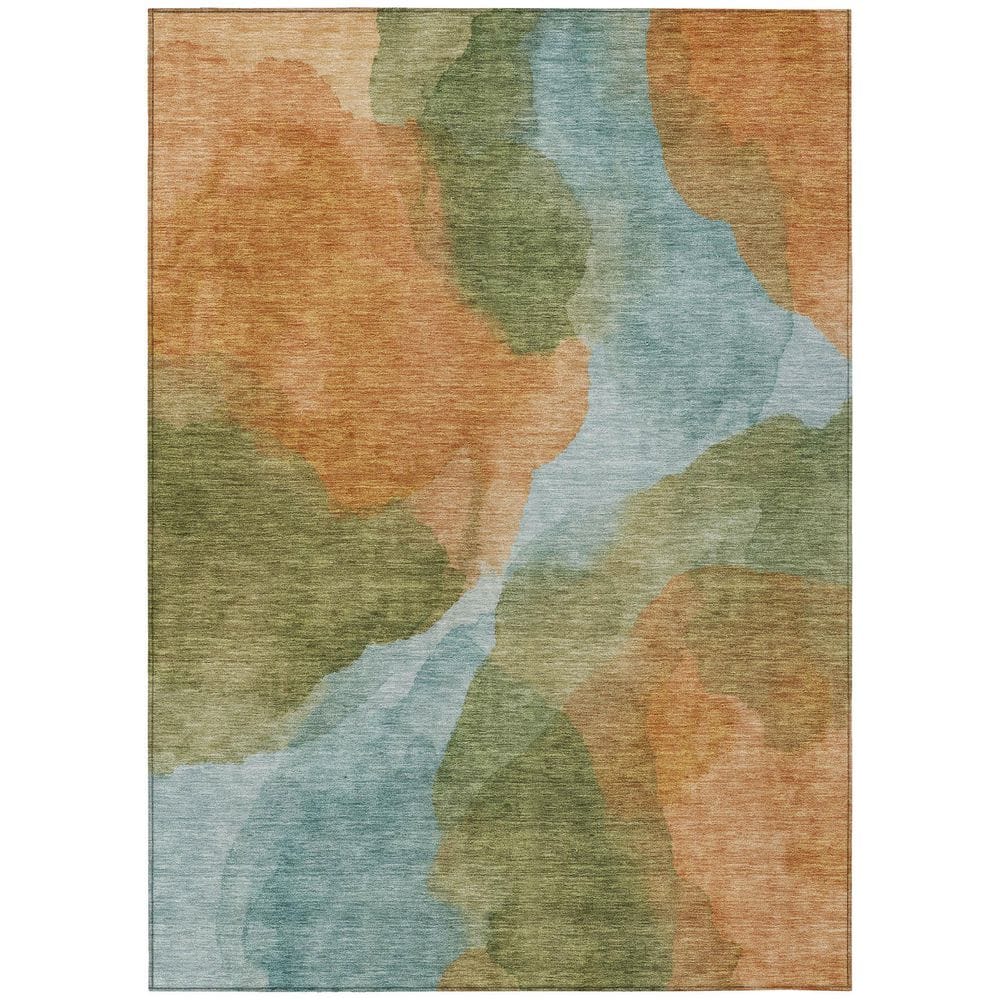 Chantille Machine Washable Indoor/Outdoor Abstract ACN2969 Terracotta 5 ft. x 7 ft. 6 in. Area Rug price history on PriceWatchPro
