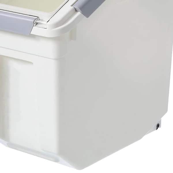 HANAMYA Lidded Storage Bin Organizer | Storage Organizing Container, 11 Liter, Set of 6, Gray