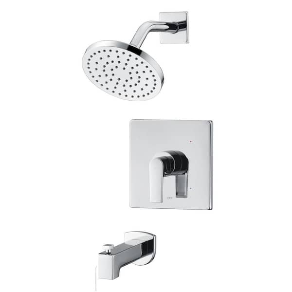 Ultra Faucets Dean Single Handle 1-Spray Tub and Shower Faucet 1.8 GPM with Pressure Balance in. Polished Chrome (Valve Included)