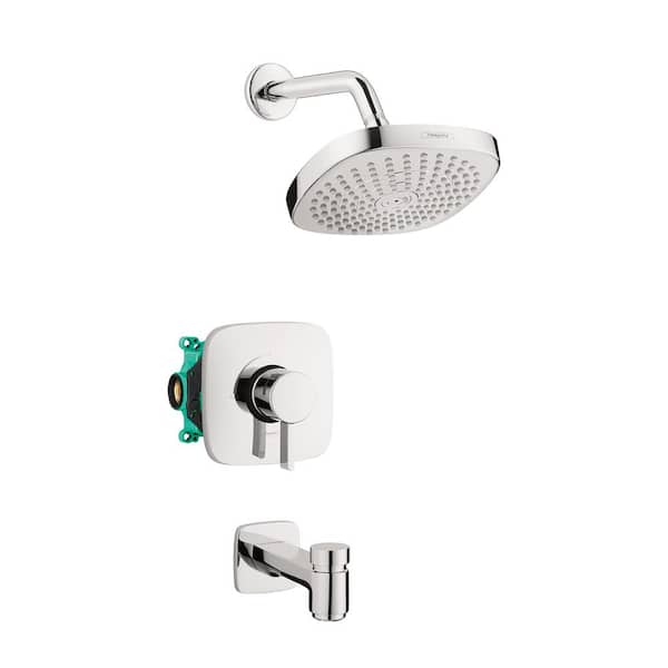 Blauwdruk Invloed Vochtigheid Hansgrohe Croma Select E 180 Single-Handle 2-Spray Tub and Shower Faucet  with Tub Spout in Chrome Valve Included 04910000 - The Home Depot