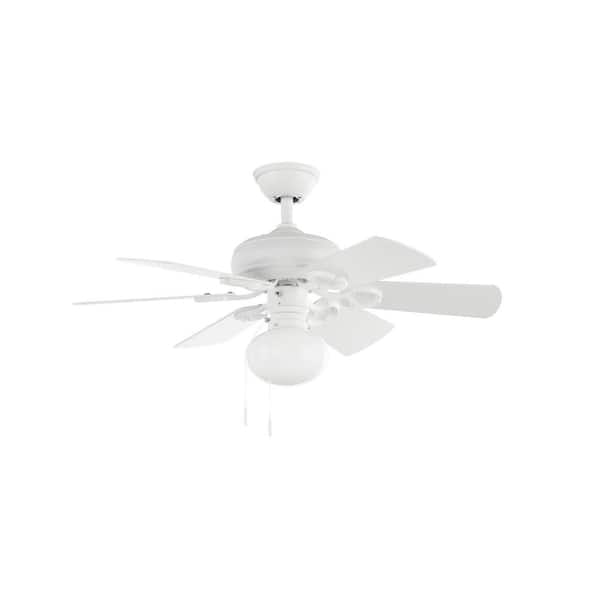 Minuet 36 in. White Ceiling Fan with Light Kit