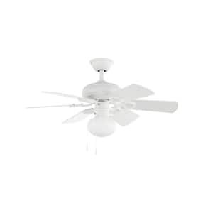 Minuet 36 in. White Ceiling Fan with Light Kit