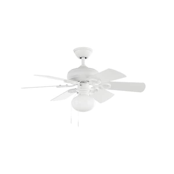 Hampton Bay Minuet 36 In White Ceiling Fan With Light Kit Ag806c Wh The Home Depot - 36 Inch Ceiling Fan With Light Kit