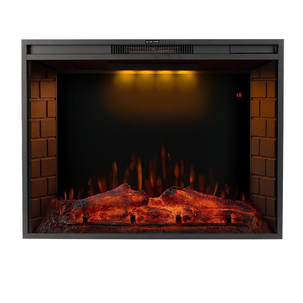 Reviews for Clihome 28 in.LED Recessed Fireplace with 3 Top Light ...
