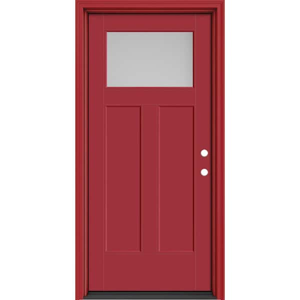 Masonite Performance Door System 36 in. x 80 in. Winslow Pearl Left ...