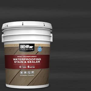 5 gal. #ST-102 Slate Semi-Transparent Waterproofing Exterior Wood Stain and Sealer