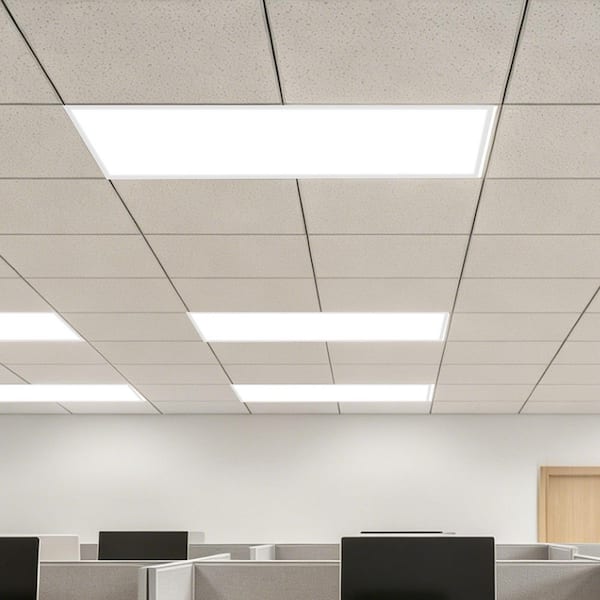 2 ft. x 4 ft. White Dimmable Integrated LED Panel, 5 CCT, Up to 6500 Lumens Commercial Ceiling Light, 120-277V, 4-Pack