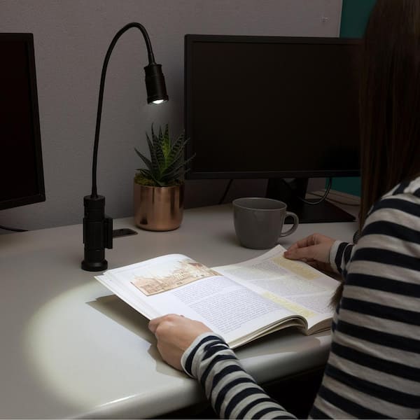 26 in. Black Gooseneck Lamp - Magnetic CREE LED Portable Light