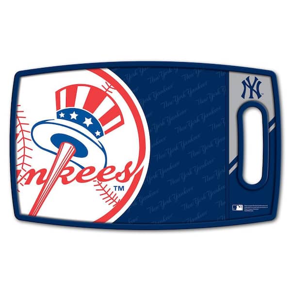 MLB New York Yankees Logo Series Cutting Board 9 in. x 0.5 in. - Rectangle- Manufactured Wood and Polypropylene
