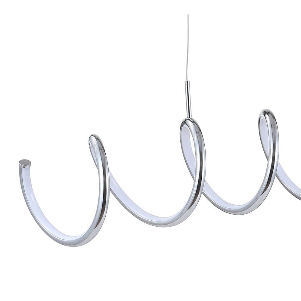 Ali 31" Chrome LED Linear Pendant Light