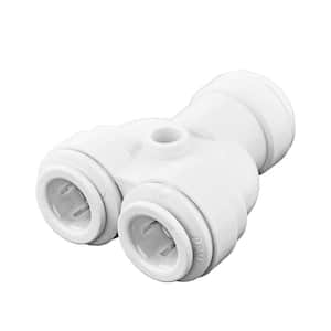3/8 in. OD Push-to-Connect Two Way Divider Fitting (10-Pack)
