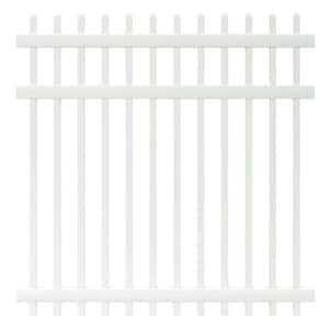Manchester 6 ft. H x 6 ft. W White Vinyl Spaced Picket Fence Panel - Unassembled