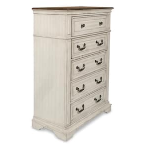 New Classic Furniture Anastasia Antique White 5-drawer 38 in. Chest