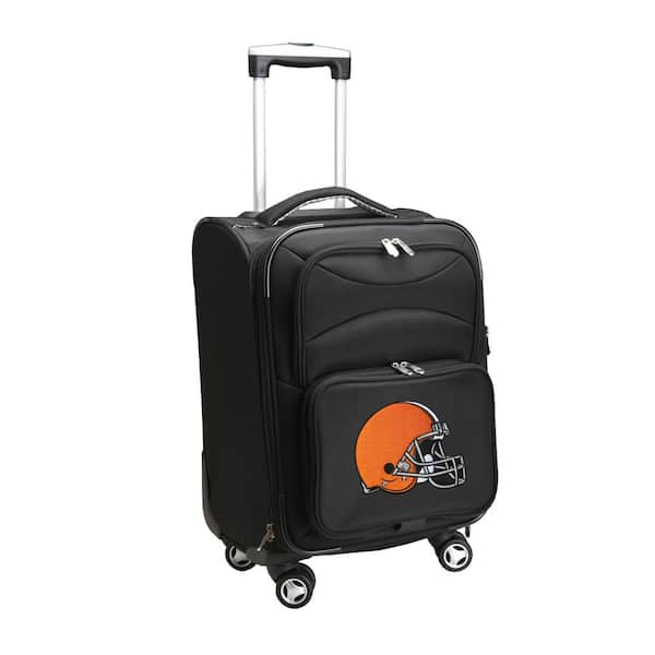 Denco NFL Cleveland Browns 21 in. Black Carry-On Spinner Softside Suitcase
