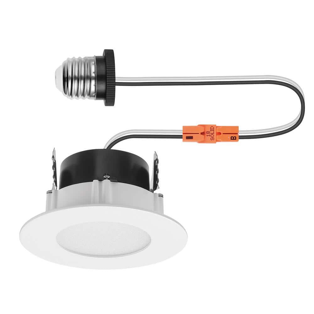 4 in. Round White Slim Look Canless Selectable Color Temperature Dimmable I