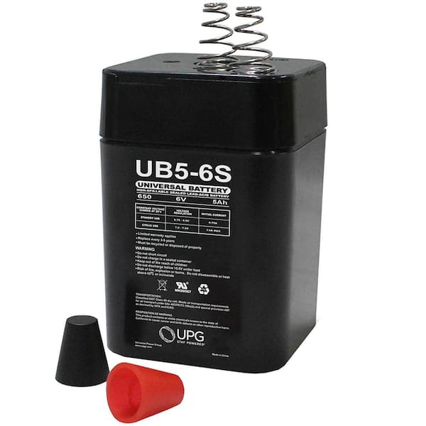 UPG 6-Volt 5 Ah S2 Terminal Sealed Lead Acid (SLA) AGM Rechargeable Battery
