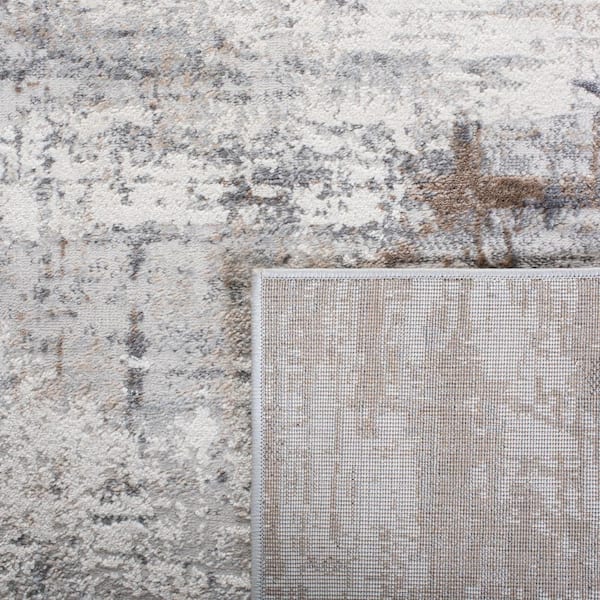 SAFAVIEH Amelia Ivory/Gray 9 ft. x 12 ft. Abstract Area Rug