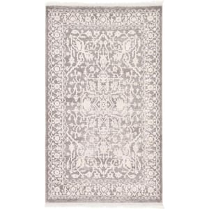 New Classical Olympia Gray 3' 3 x 5' 3 Area Rug