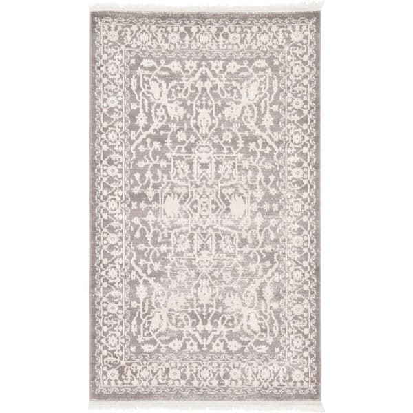 Unique Loom New Classical Olympia Gray 3' 3 x 5' 3 Area Rug