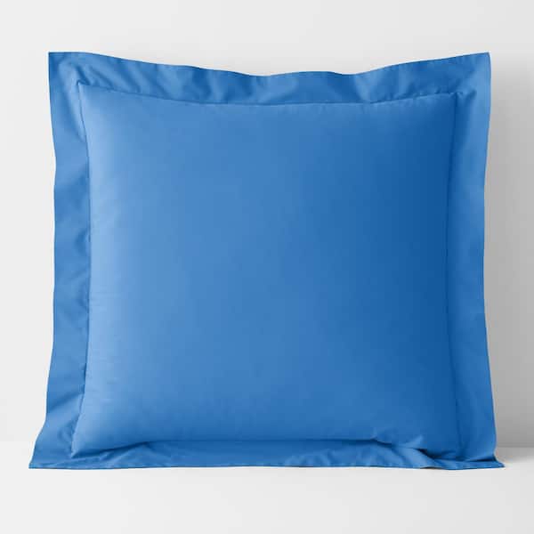 The Company Store Company Cotton Percale Delft Blue Euro Sham