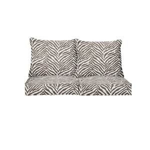 27 in. x 30 in. Sunbrella Deep Seating Indoor/Outdoor Loveseat Cushion in Namibia Grey