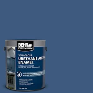 1 gal. #M520-7 Admiral Blue Urethane Alkyd Semi-Gloss Enamel Interior/Exterior Paint