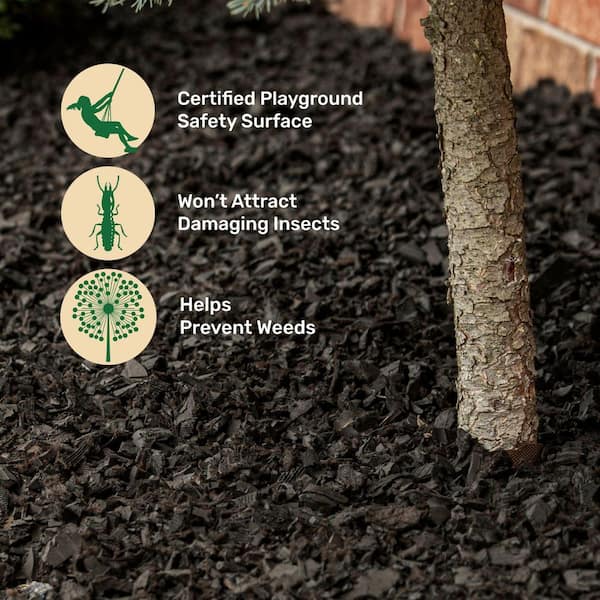 Vigoro 75 cu. ft. Black Rubber Nugget Mulch Super Sack GN75BK