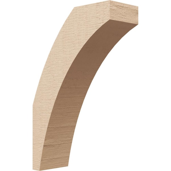 Ekena Millwork 3 in. x 12 in. x 8 in. Thorton Rough Cedar Woodgrain Timberthane Polyurethane Knee Brace, Primed