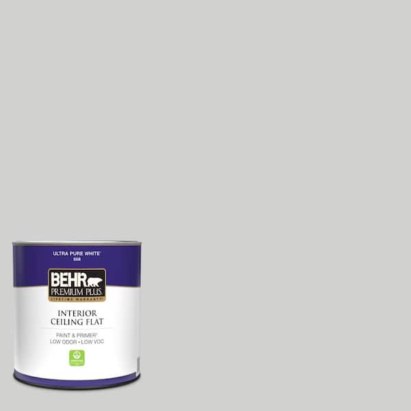 Behr Premium Plus 1 Qt N520 White Metal Ceiling Flat Interior Paint 55804 The