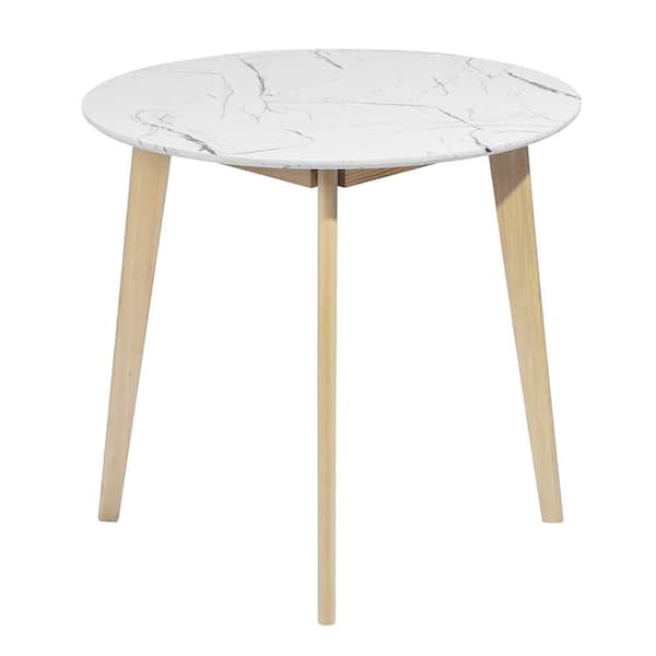 Round White Mdf Dining Table Seat 3, How Big Does A Round Table Need To Be Seat 600