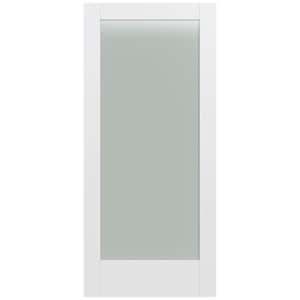 36 in. x 80 in. No Panel MODA Primed PMT1011 Solid Core Wood Interior Door Slab w/Translucent Glass