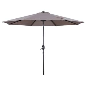 9 ft. Outdoor Market Patio Umbrella Flip Umbrella with Crank in Sand Color