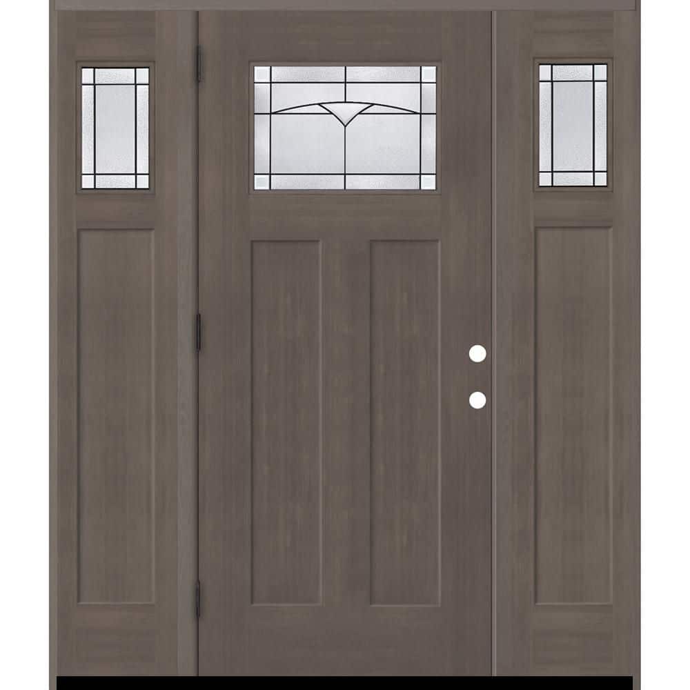 Regency 68 in. x 80 in. 1/4 TopL Horizon Glass RHOS Ashwd Fir Fiberglass Prehung Front Door w/14in-1/4Top SLs 4-9/16 price history on PriceWatchPro