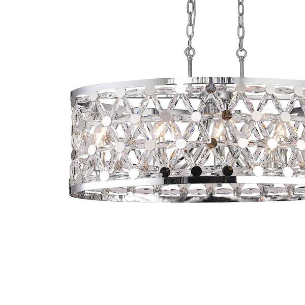 Keaton I 8 Light Chrome Crystal Chandelier Zl31c33ch Light Chrome Crystal Chandelier Zl31c33ch, Cassiopeia 8 Light Crystal Chandelier