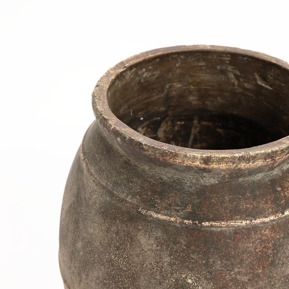 Rustic Ginger Root Brown Ceramic Decorative Table Vase
