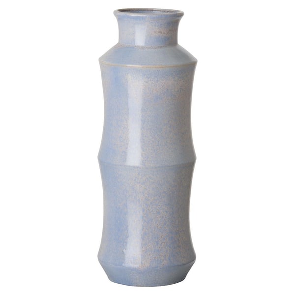 Bamboo 20 in. H Round Ceramic Vase in Hazel Dawn with High-fire treatment