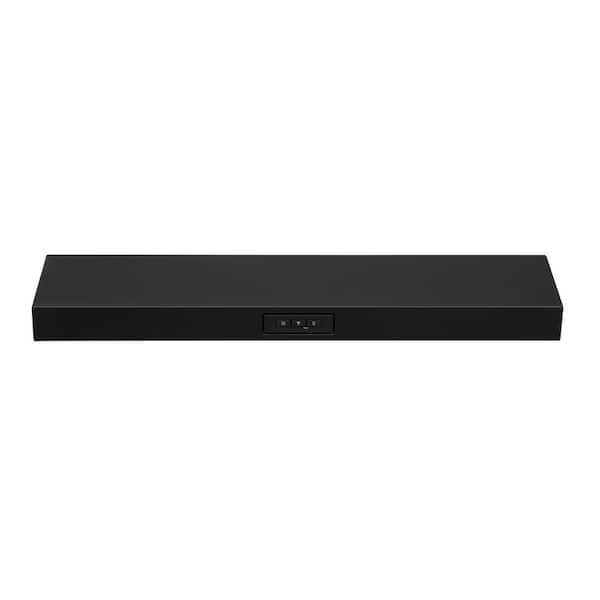 Frigidaire 30 in. Convertible Under Cabinet Range Hood in Black with Charcoal Filter and Dishwasher Safe Grease Filter