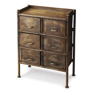 Butler Cameron 6-Drawer Bronze Industrial Chic Chest of Drawers