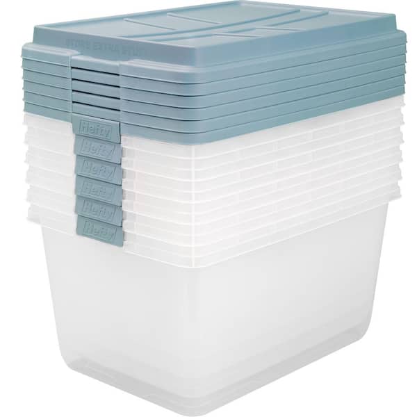 https://images.thdstatic.com/productImages/9241c11f-6a8e-4de0-adf4-5213b3c5ee88/svn/clear-base-smoke-blue-lid-and-latches-hefty-storage-bins-hftcom-7163010665666-6-4f_600.jpg