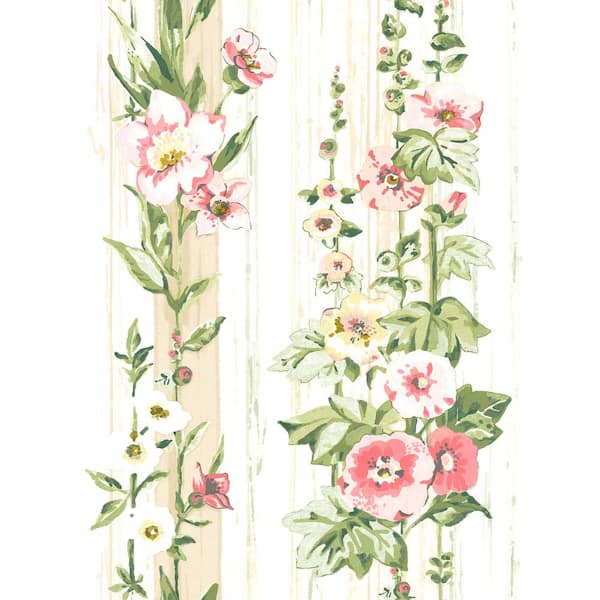 A-Street Prints Delisa 20.5 in. x 33 ft. Yellow Floral Stripe Wallpaper