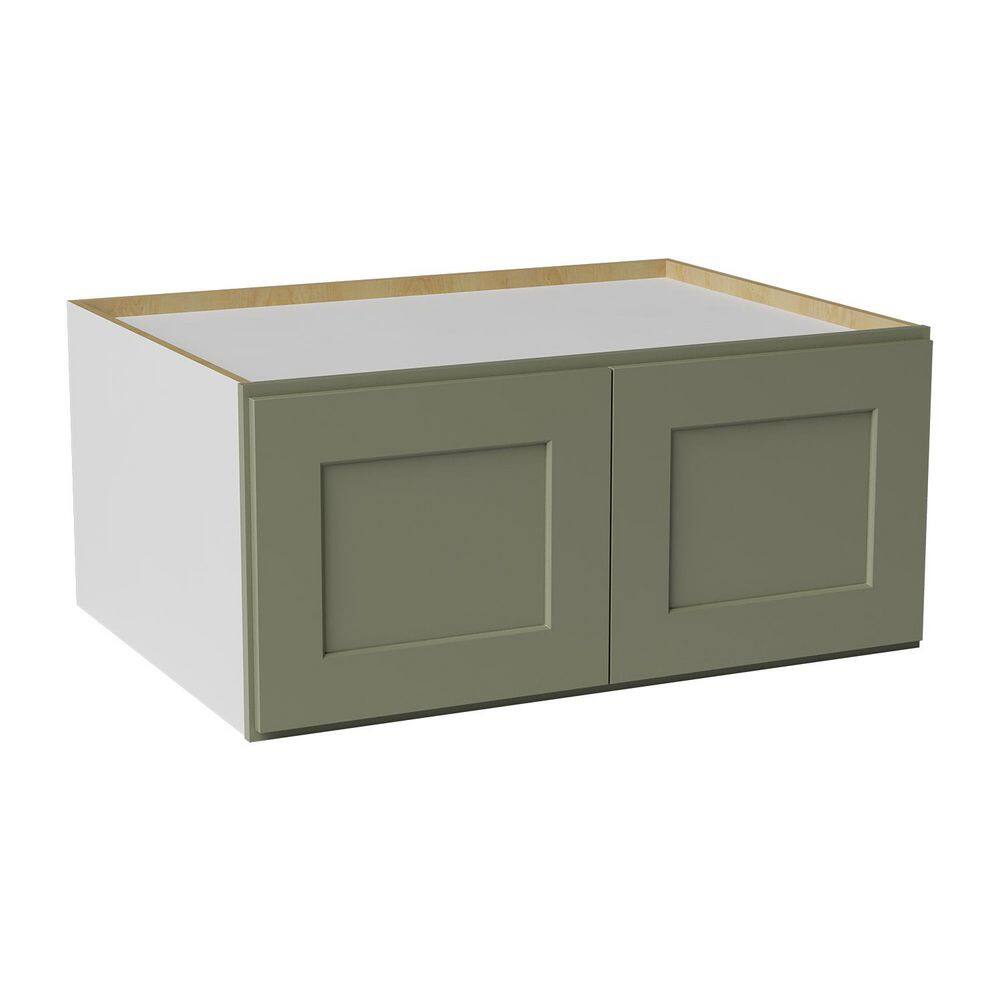 33 in. W x 24 in. D x 15 in. H Ready to Assemble Solid Wood Shaker Wall Bridge Kitchen Cabinet in Sage Green price history on PriceWatchPro