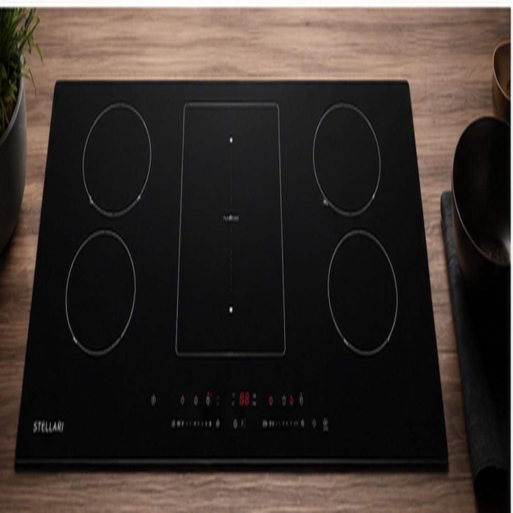 30.3 in. 5 Elements Radiant Electric Ceramic Cooktop in Black with 9-Power Levels, Double Zone Element, Sync Burner