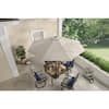 Hampton Bay 9 ft. Aluminum Market Crank and Auto-Tilt Patio Umbrella in Putty Beige UCM190001-PUTTY