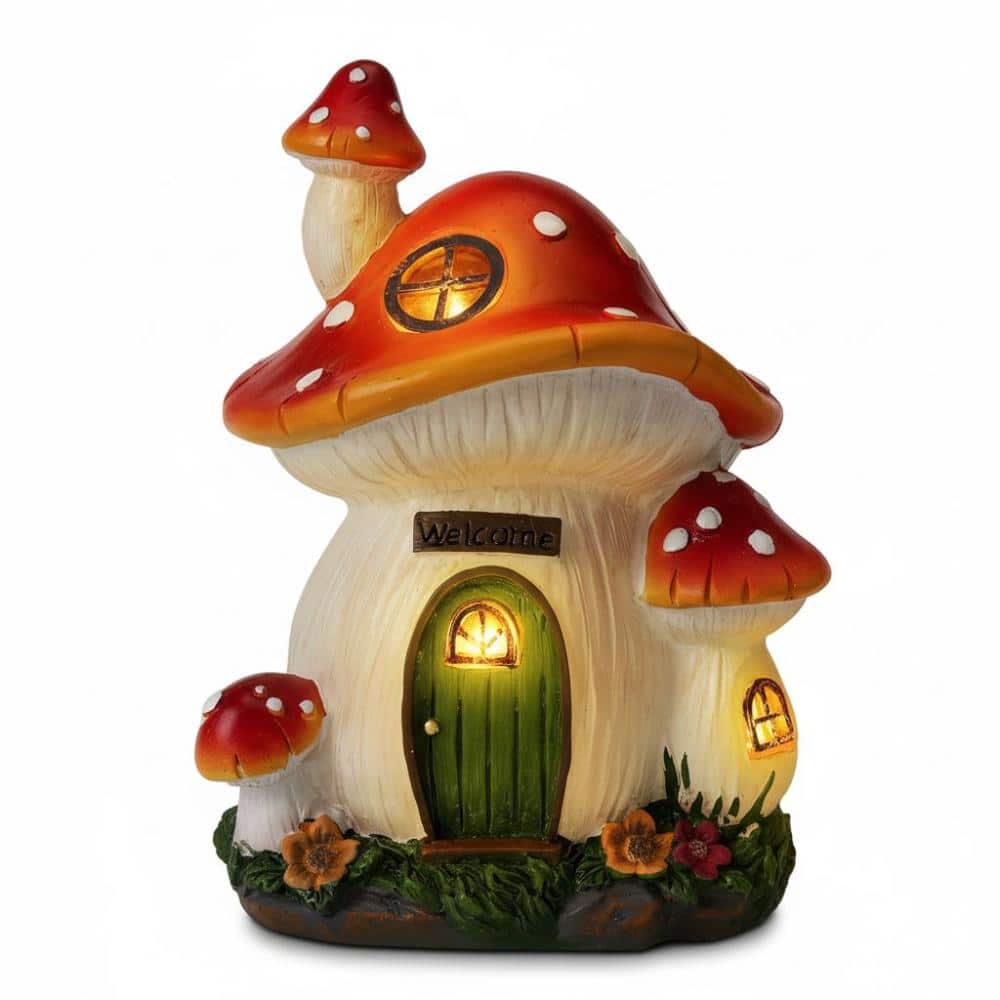 Outdoor Decoration White Mushroom House Garden Statue price history on PriceWatchPro