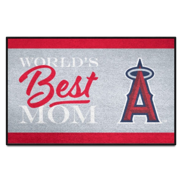 FANMATS Los Angeles Angels Baseball Red 2 ft. x 2 ft. Round Area